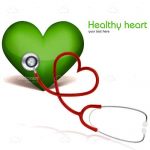 Green Heart with Stethoscope and Sample Text